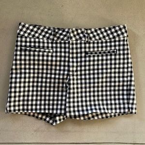 Anthropologie black and white check shorts